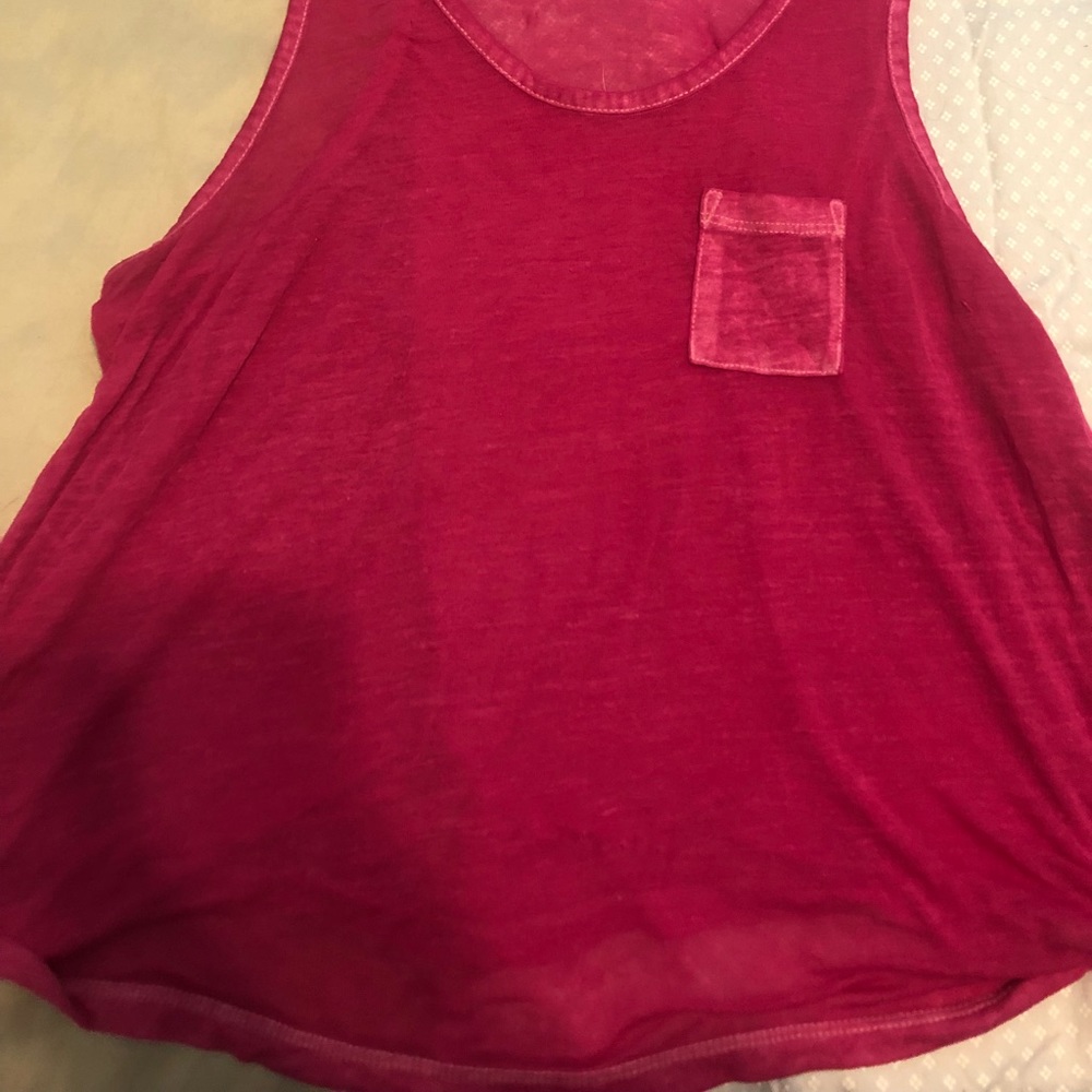 Pink flowy crop top XS